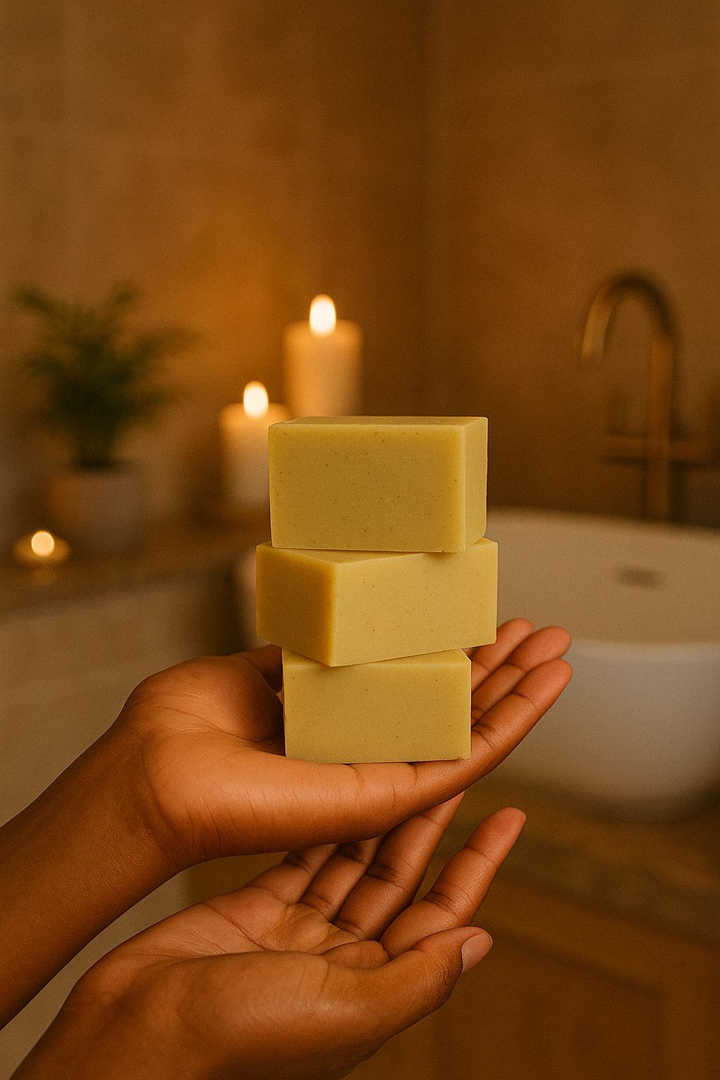 Lemongrass Botanical Soap infused with Annatto Seeds, Lemongrass Leaves and Calendula Flowers